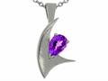 Tommaso Design™ Pear Shape 7x5mm Genuine Amethyst Pendant