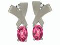 Tommaso Design™ Oval 6x4mm Genuine Pink Tourmaline Earrings