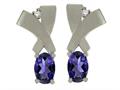 Tommaso Design™ Oval 6x4mm Genuine Iolite Earrings