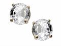 Tommaso Design™ Round 6 mm Genuine White Topaz Earrings Studs