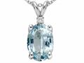 Tommaso Design™ Genuine Aquamarine Pendant