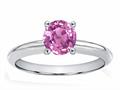 Genuine Pink Sapphire Solitaire Engagement Ring