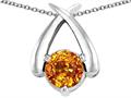 Tommaso Design™ 7mm Round Genuine Citrine Pendant