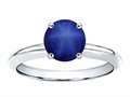 Tommaso Design™ 7mm Round Created Star Sapphire Solitaire Engagement Ring