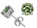 Tommaso Design™ Genuine 5mm Green Sapphire Earring Studs