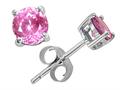 Tommaso Design™ Round 6mm Simulated Pink Topaz Earring Studs