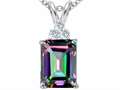 Tommaso Design™ Rainbow Mystic Topaz and Genuine Diamonds Pendant