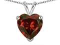 Tommaso Design™ Genuine 8mm Garnet Heart Pendant