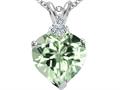 Tommaso Design™ 8mm Heart Shape Genuine Green Amethyst Pendant