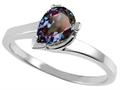 Tommaso Design™ Pear Shape 7x5mm Simulated Alexandrite Ring