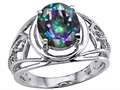 Tommaso Design™ Oval 10x8 mm Mystic Rainbow Topaz Ring