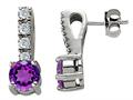 Original Star K™ Genuine Amethyst Earrings