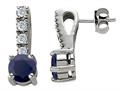Original Star K™ Genuine Black Sapphire Earrings