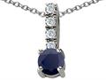 Original Star K™ Genuine Round 6mm Black Sapphire Pendant