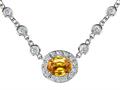 Original Star K™ Genuine Oval Citrine Necklace