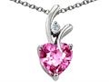 Original Star K™ Created Heart Shaped Pink Sapphire Pendant