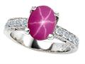 Original Star K™ 925 Created Oval Star Ruby Ring