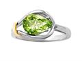 Genuine Pear Shape Peridot Ring