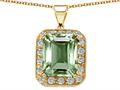 Original Star K™ Genuine Emerald Cut Green Amethyst Pendant