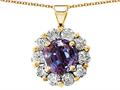 Original Star K™ Simulated Round Alexandrite Pendant