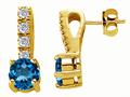 Original Star K™ Genuine Blue Topaz Earrings