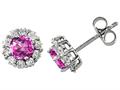 Original Star K™ Simulated Round Pink Tourmaline Earrings