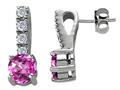 Original Star K™ Simulated Pink Tourmaline Earrings