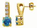 Original Star K™ Created Blue Opal Earrings