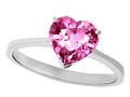 Tommaso Design™ Simulated Pink Topaz Heart Shape 8mm Solitaire Engagement Ring