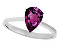 Tommaso Design™ Genuine Rhodolite Pear Shape 8x6mm Solitaire Engagement Ring