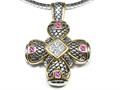 Original Star K™ Large 14k Created Pink Sapphire Pendant