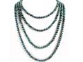 92 Inch Extra Long Genuine Black Dyed Baroque Pearl Necklace