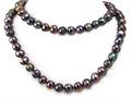 35 Inch 9-10mm Genuine Black Pearl Necklace