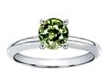 Tommaso Design™ Round 7mm Simulated Green Sapphire Solitaire Engagement Ring