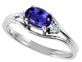 Tommaso Design™ Genuine Iolite and Diamond Ring
