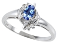 Tommaso Design™ Genuine Tanzanite and Diamond Ring