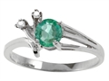 Tommaso Design™ Genuine Emerald and Diamond Ring
