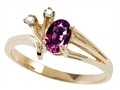 Tommaso Design™ Genuine Rhodolite and Diamond Ring