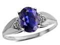 Tommaso Design™ Genuine Iolite and Diamond Ring