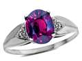 Tommaso Design™ Genuine Rhodolite and Diamond Ring