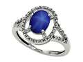 Tommaso Design™ Created Star Sapphire and Diamond Ring