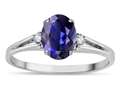 Tommaso Design™ Genuine Iolite and Diamond Ring