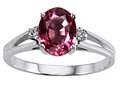 Tommaso Design™ Genuine Rhodolite and Diamond Ring