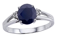 Tommaso Design™ Genuine Sapphire and Diamond Ring