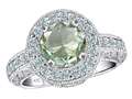 Original Star K™ Genuine 7mm Round Green Amethyst Engagement Ring
