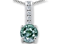Original Star K™ Simulated Green Sapphire And Genuine Cubic Zirconia Pendant