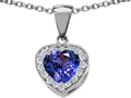 Original Star K™ 8mm Heart Shape Simulated Tanzanite Pendant