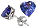 Original Star K™ 7mm Heart Simulated Tanzanite Earring Studs