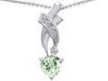 Original Star K™ 925 Genuine Heart Green Amethyst Pendant