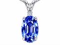 Tommaso Design™ Simulated Tanzanite And Genuine Diamond Pendant
